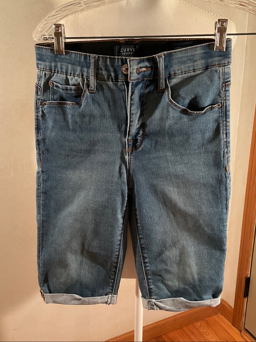 Curve Apparel Women's Blue Denim Jean Shorts